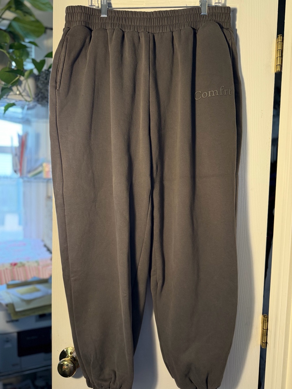 Comfrt Signature Sweatpants 2XL Chocolate Brown Oversized Heavyweight Joggers